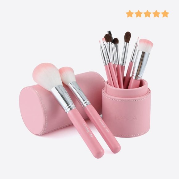 10-Piece Pink Makeup Brush Set - Picture 1 of 2